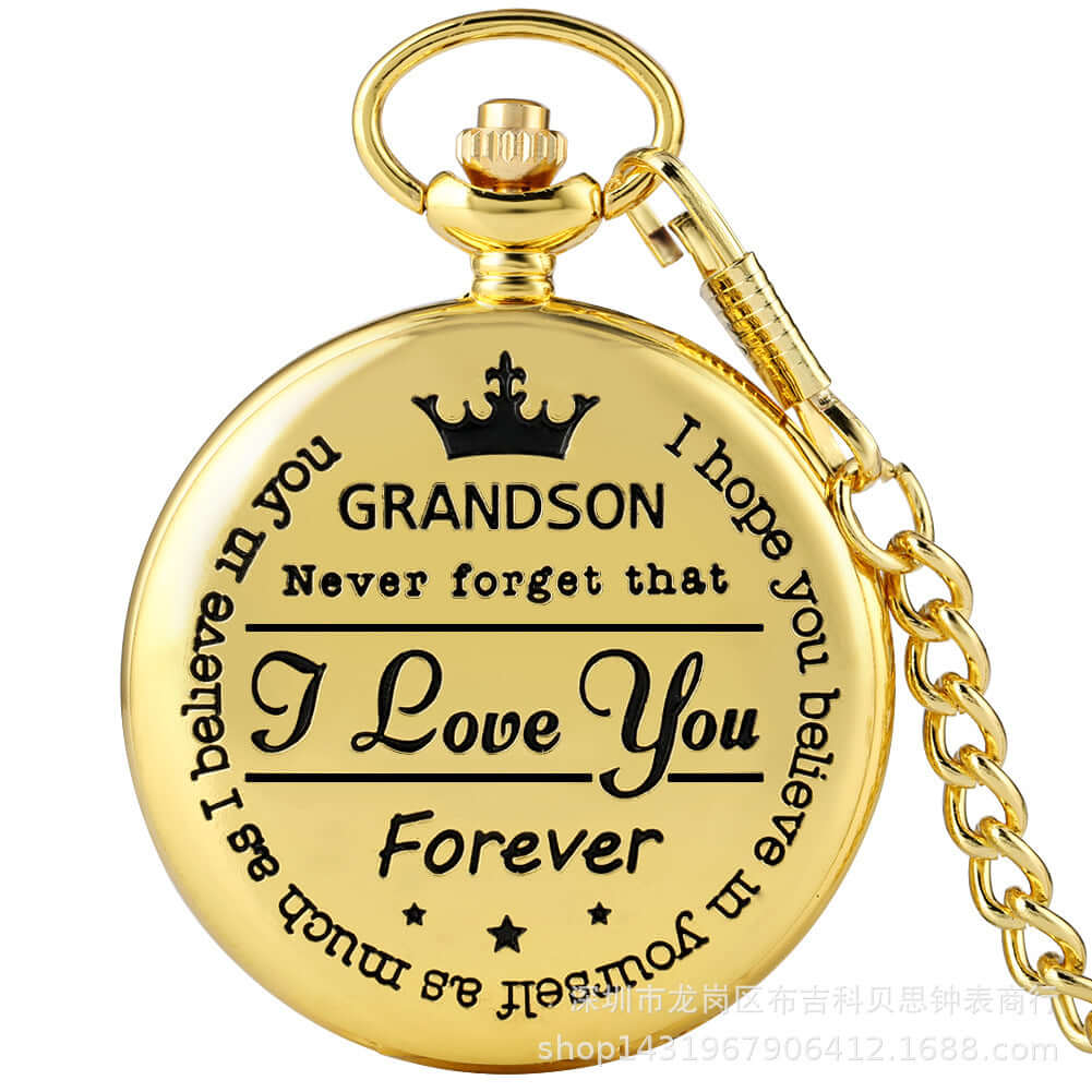 Antique-Style Quartz Pocket Watch with Roman Number – Classic Elegance