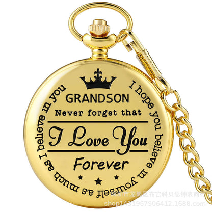 Antique-Style Quartz Pocket Watch with Roman Number – Classic Elegance