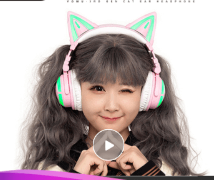 Wireless Cat Ear Gaming Headphones – RGB, Mic & Bluetooth.............