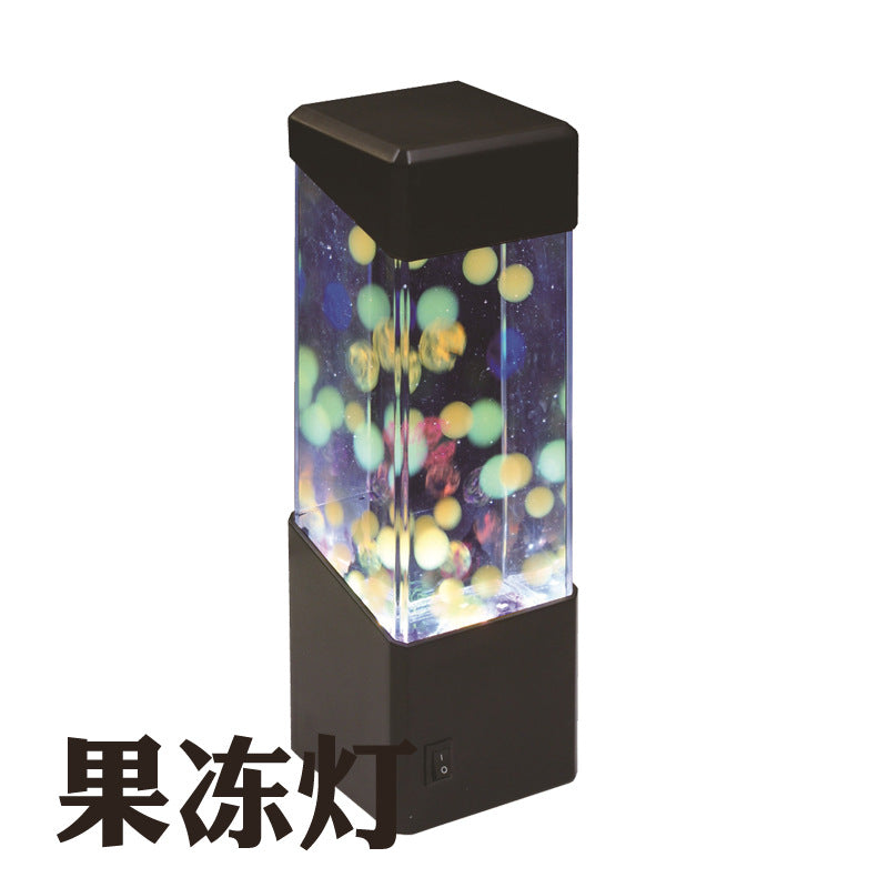 Mini Colorful LED Jellyfish Night Light Home Decoration Volcano Light