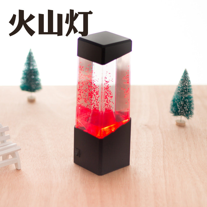 Mini Colorful LED Jellyfish Night Light Home Decoration Volcano Light