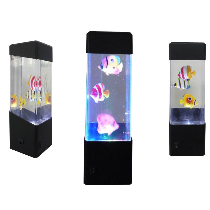 Mini Colorful LED Jellyfish Night Light Home Decoration Volcano Light