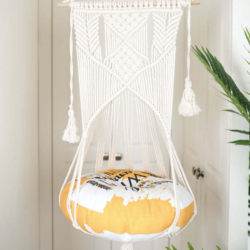 Cotton Woven Cat Swing Bed – Stylish & Comfortable Hanging Pet Bed....