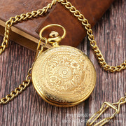 Antique-Style Quartz Pocket Watch with Roman Number – Classic Elegance