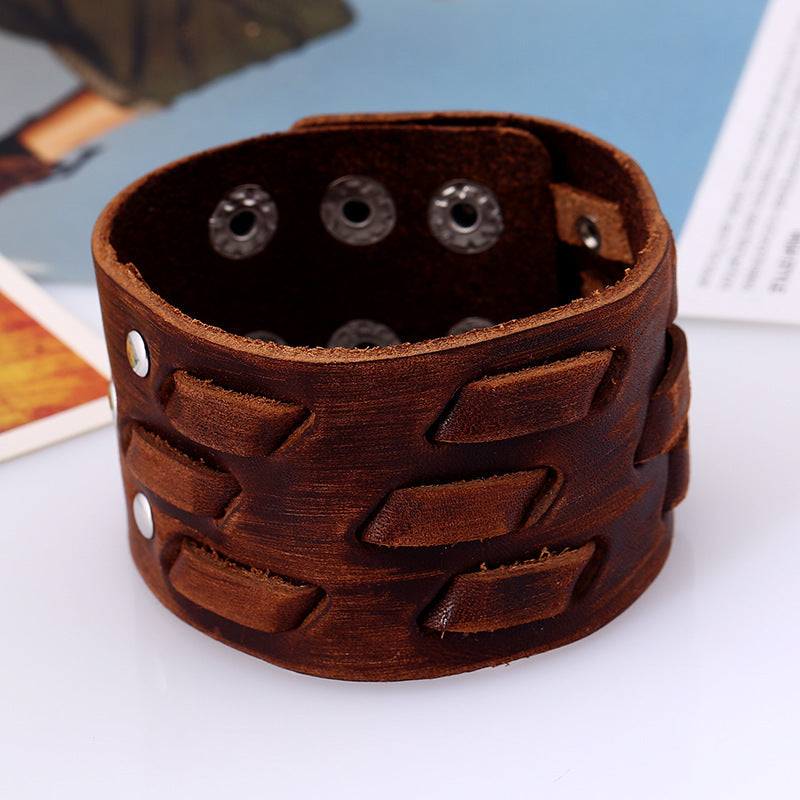 Men's leather bracelet