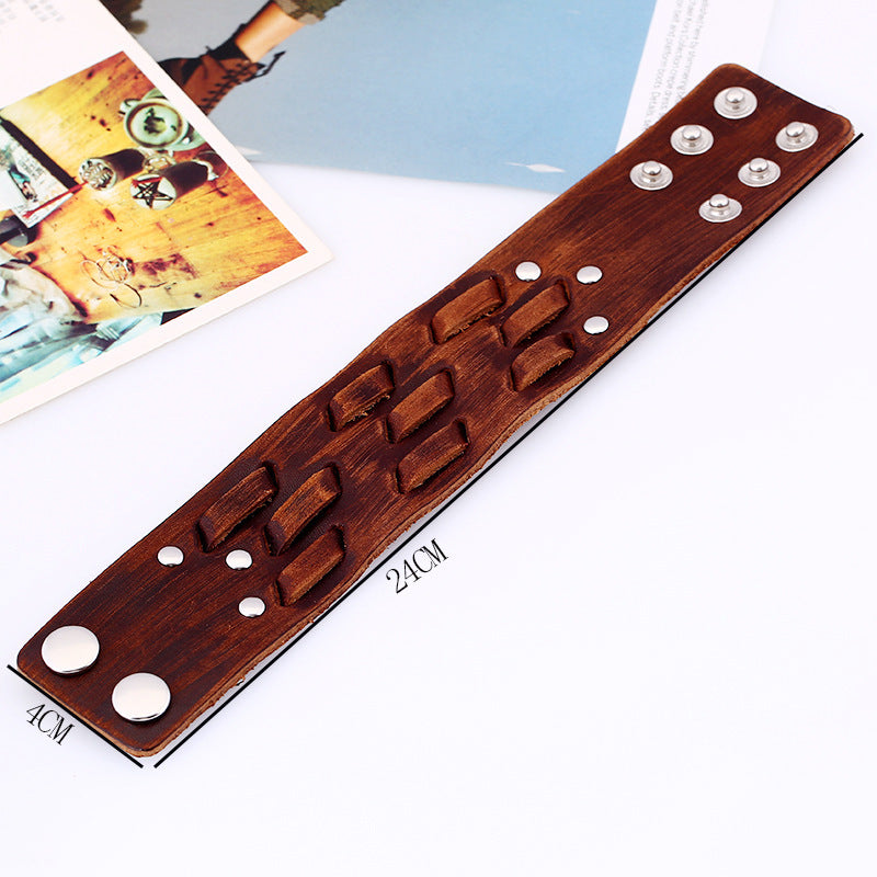 Men's leather bracelet