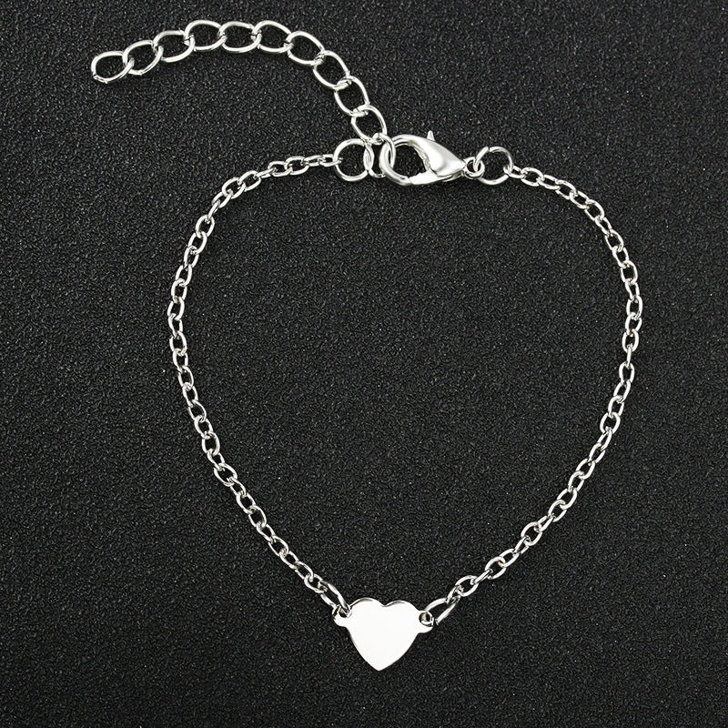 Simple and sexy heart-shaped love heart peach heart bracelet