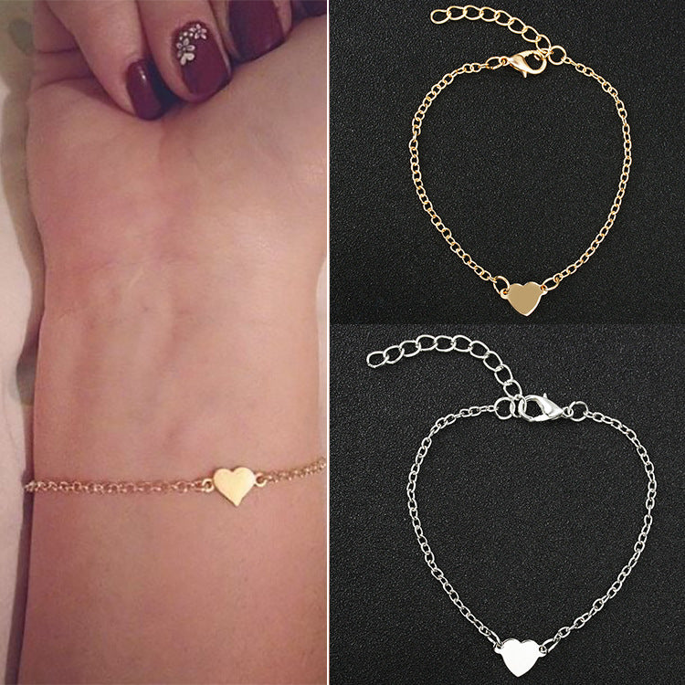 Simple and sexy heart-shaped love heart peach heart bracelet