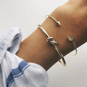 Japanese and Korean Fashion New Women's Arrow Knotted Open Bracelet