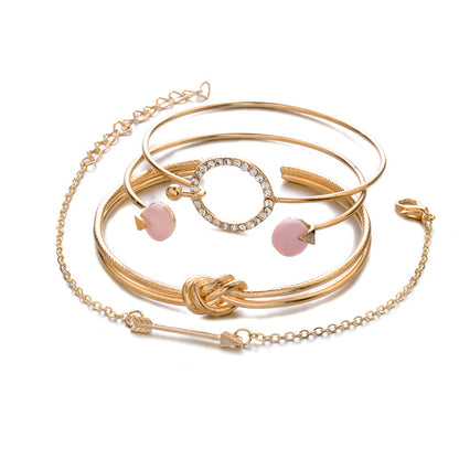 Simple Female Personality Jewelry Four-Piece Suit Bracelet
