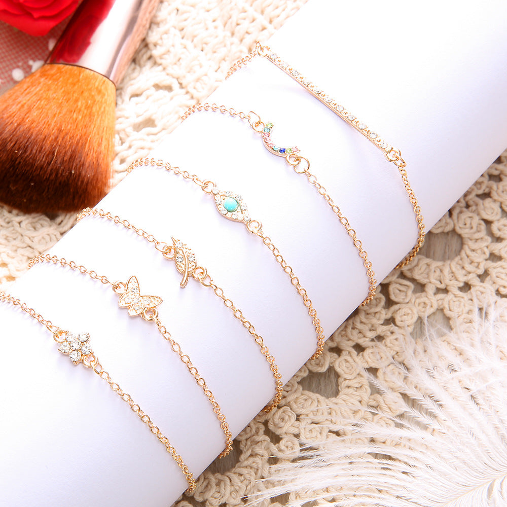 Simple Female Personality Jewelry Six-Piece Suit Bracelet