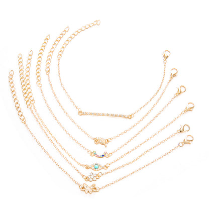 Simple Female Personality Jewelry Six-Piece Suit Bracelet