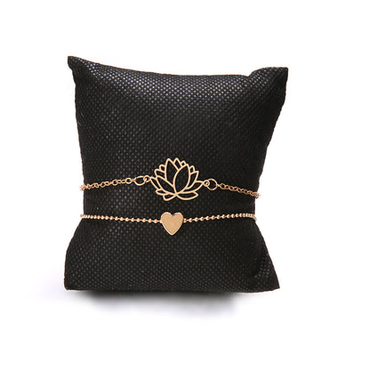 2025 New Simple Female Personality Hollow Lotus Bracelets