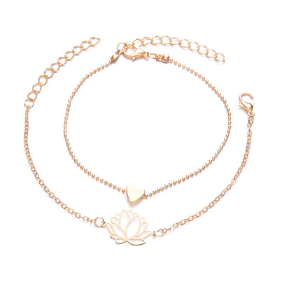 2025 New Simple Female Personality Hollow Lotus Bracelets