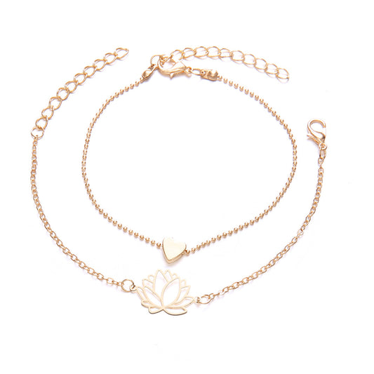 2025 New Simple Female Personality Hollow Lotus Bracelets