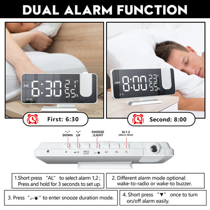 LED screen display temperature and humidity electronic clock