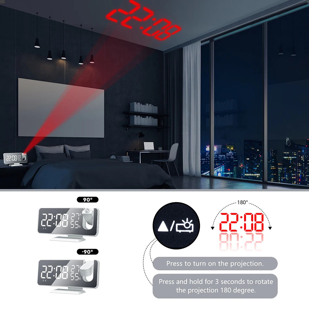 LED screen display temperature and humidity electronic clock