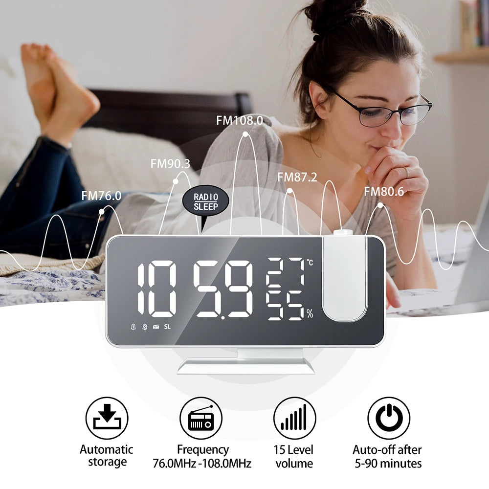 LED screen display temperature and humidity electronic clock