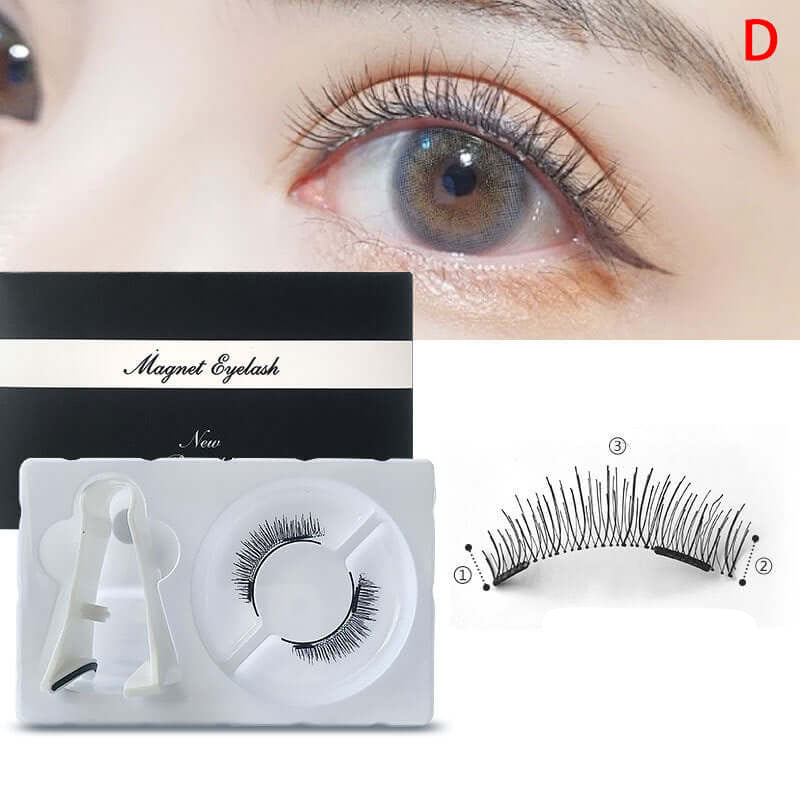 6D magnet eyelashes magnetic glue-free false eyelashes................