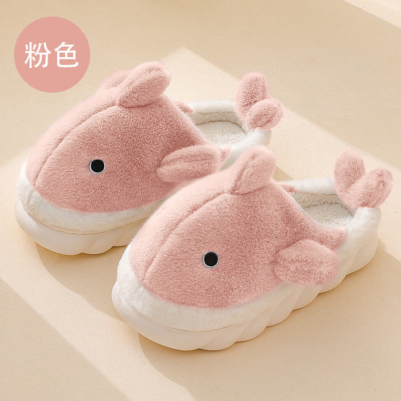 Winter Warm Indoor Men's Whale Shoes