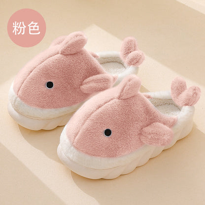 Winter Warm Indoor Men's Whale Shoes