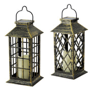 Solar Wind Lantern Hollow Palace Lantern Outdoor Garden Christmas Decoration LED