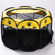 Foldable pet travel carrier with a cat inside, ready for travel