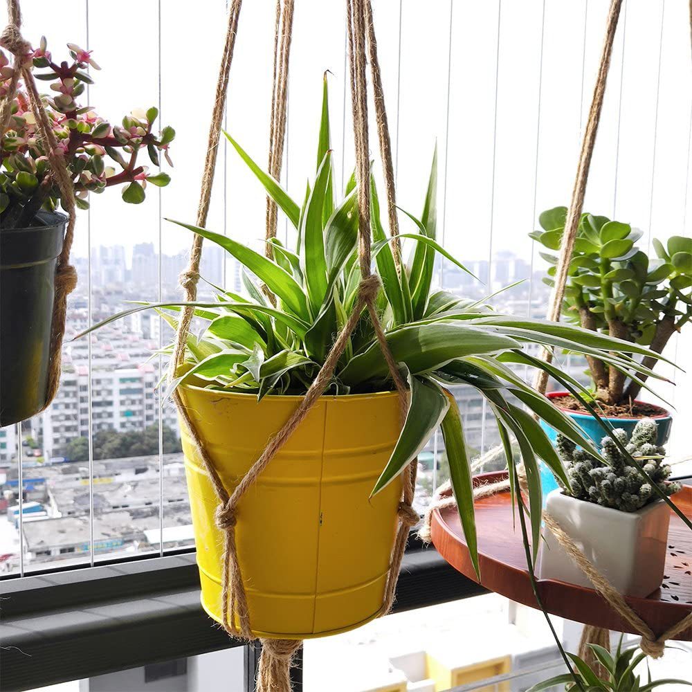 hanging basket net hanging braided hemp rope lanyard