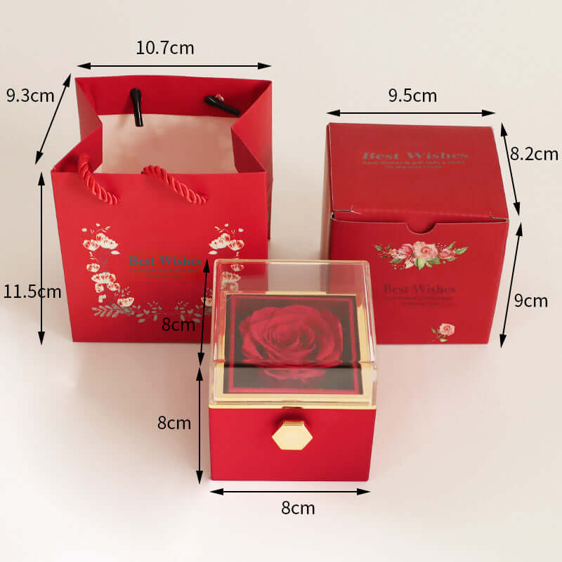 Valentine Day eternal rose jewelry box