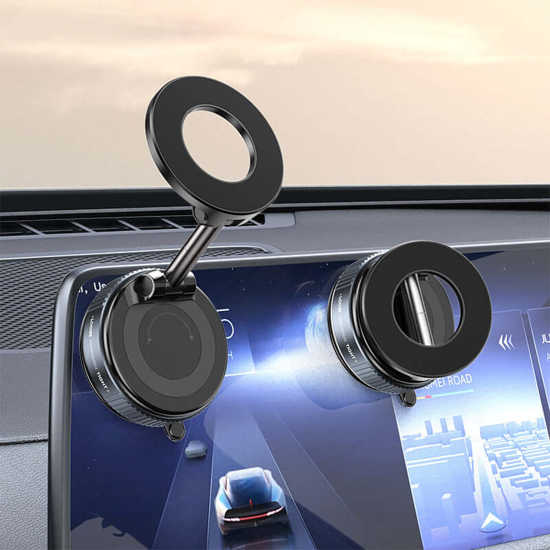 vacuum rotating magnetic car phone holder