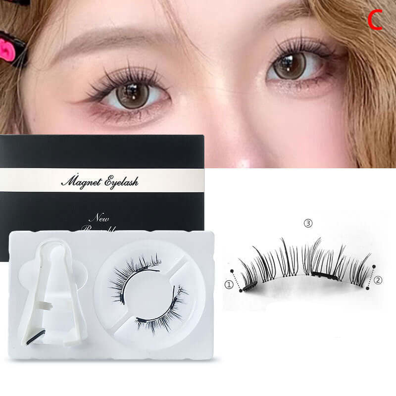 6D magnet eyelashes magnetic glue-free false eyelashes................