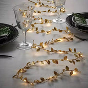 Simulation Gold Leaf Light String Christmas Rattan Light
