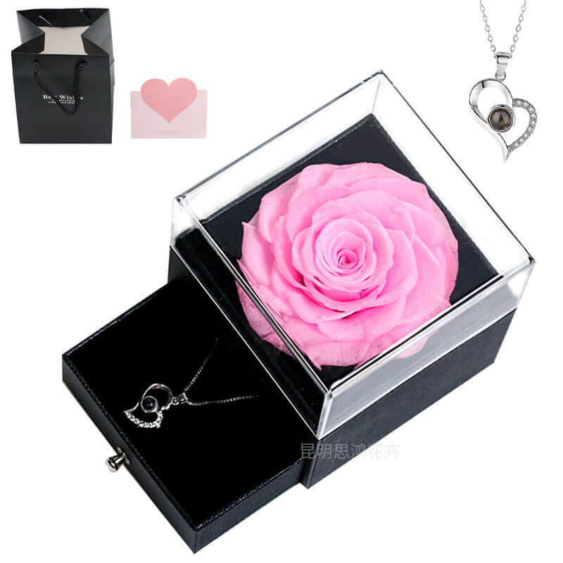 heart shaped necklace with gift box