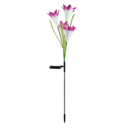 Outdoor Solar Light Waterproof Simulation Lily Light LED Courtyard Decoration Lawn Light Villa Garden Night Light