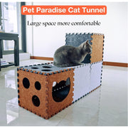Modular felt cat tunnel house for indoor cats – cozy, foldable play structure for kittens and adult cats with hideout and tunnel features