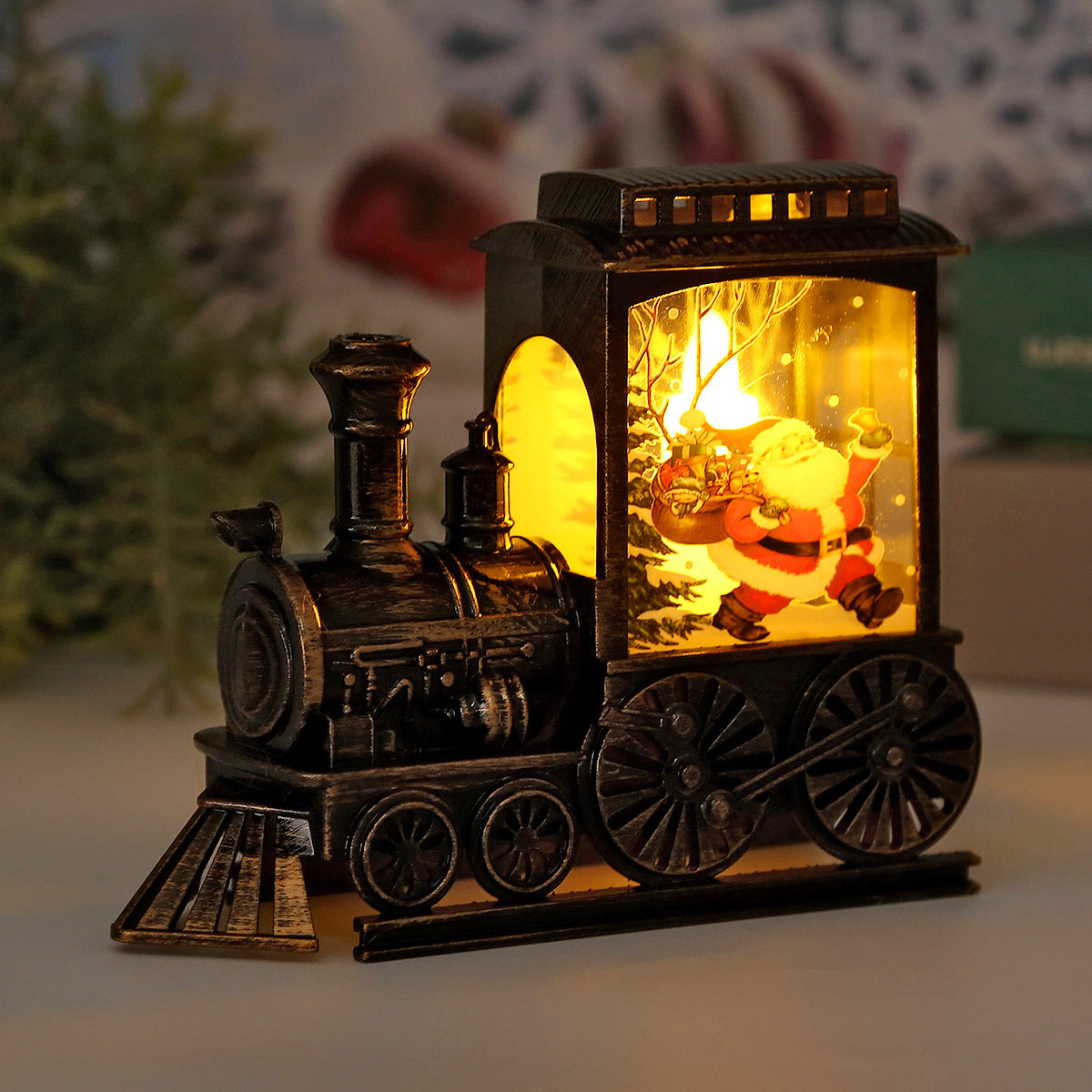 Cross-border Christmas 2024 New Retro Train LED Light