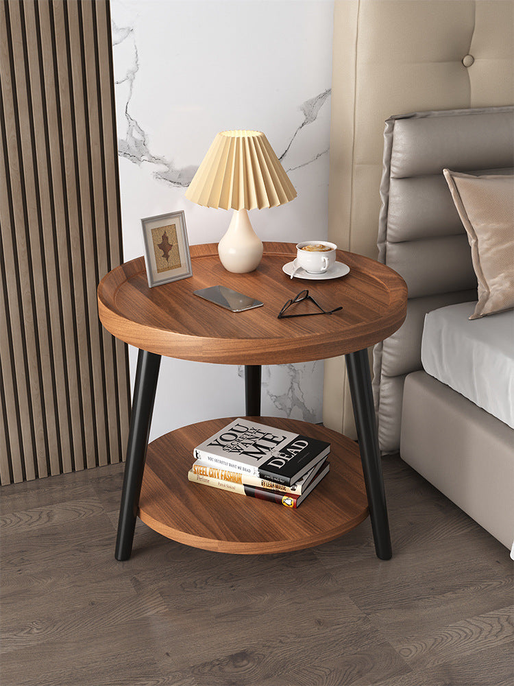 Flat-packed round coffee table with simple assembly instructions included