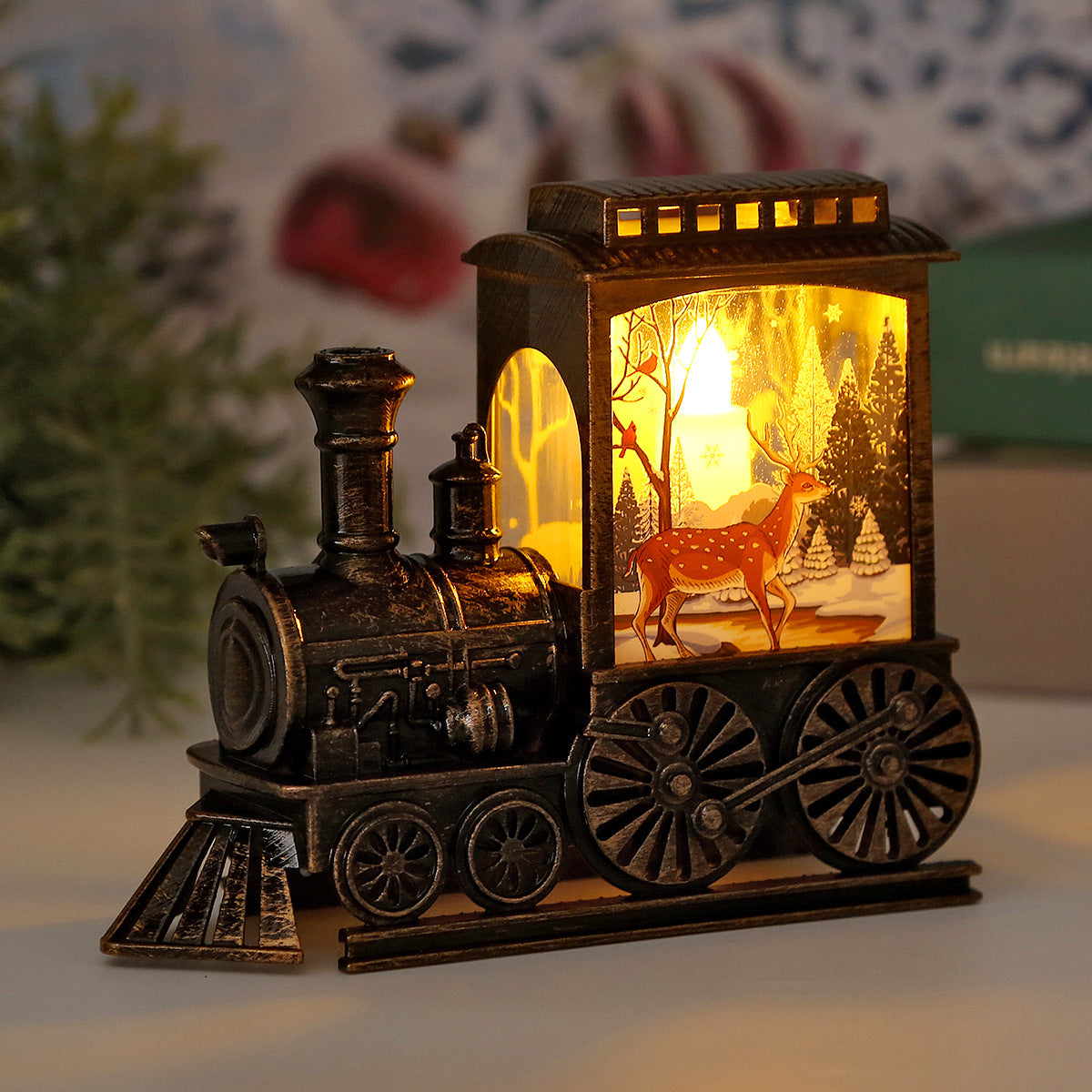 Cross-border Christmas 2024 New Retro Train LED Light