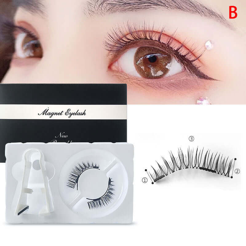 6D magnet eyelashes magnetic glue-free false eyelashes................