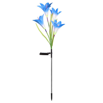 Outdoor Solar Light Waterproof Simulation Lily Light LED Courtyard Decoration Lawn Light Villa Garden Night Light