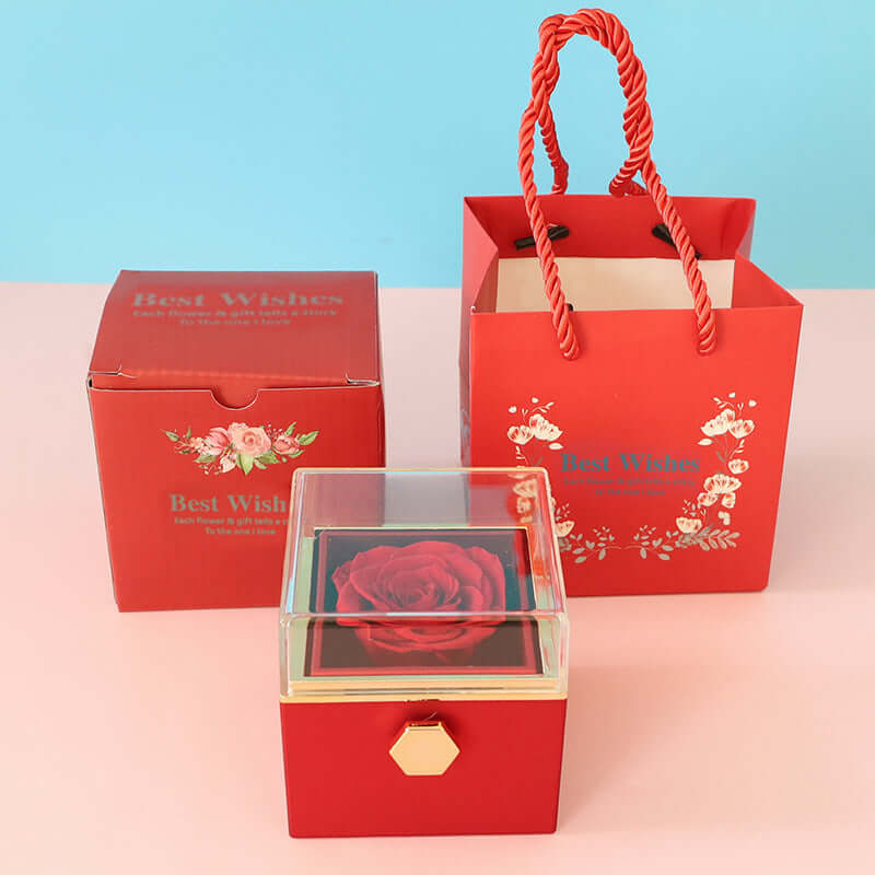 Valentine Day eternal rose jewelry box