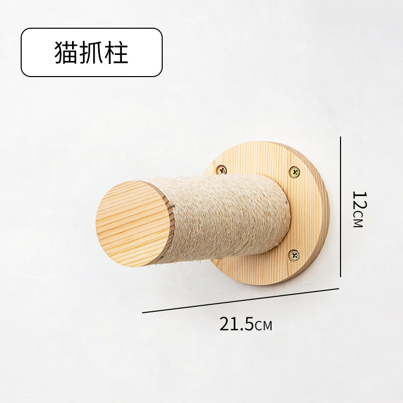 Cat Climbing Frame Wall Type Solid Wood Wall-Mounted Cat Climbing Frame Wall-Mounted Cat Nest Platform