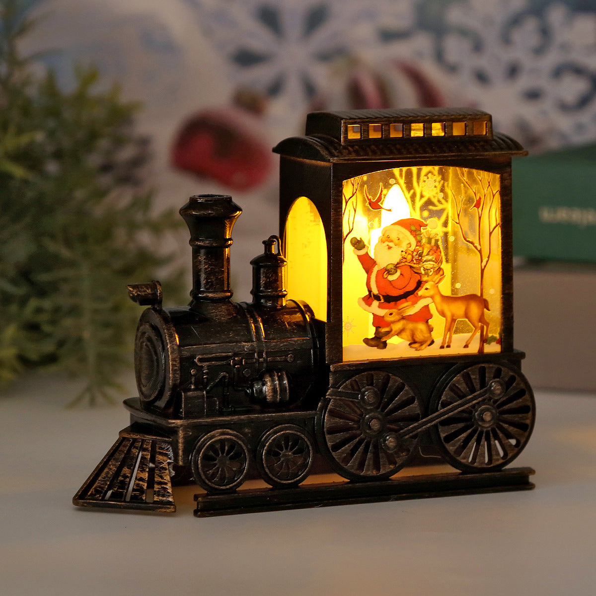 Cross-border Christmas 2024 New Retro Train LED Light