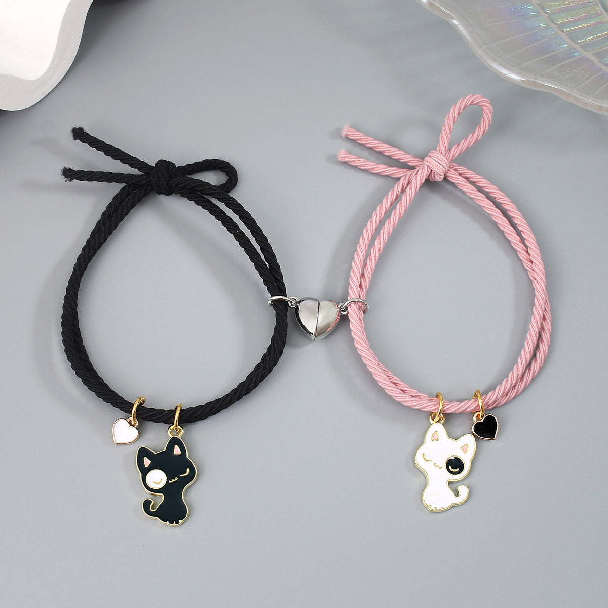 Couple Magnetic Heart Bracelets