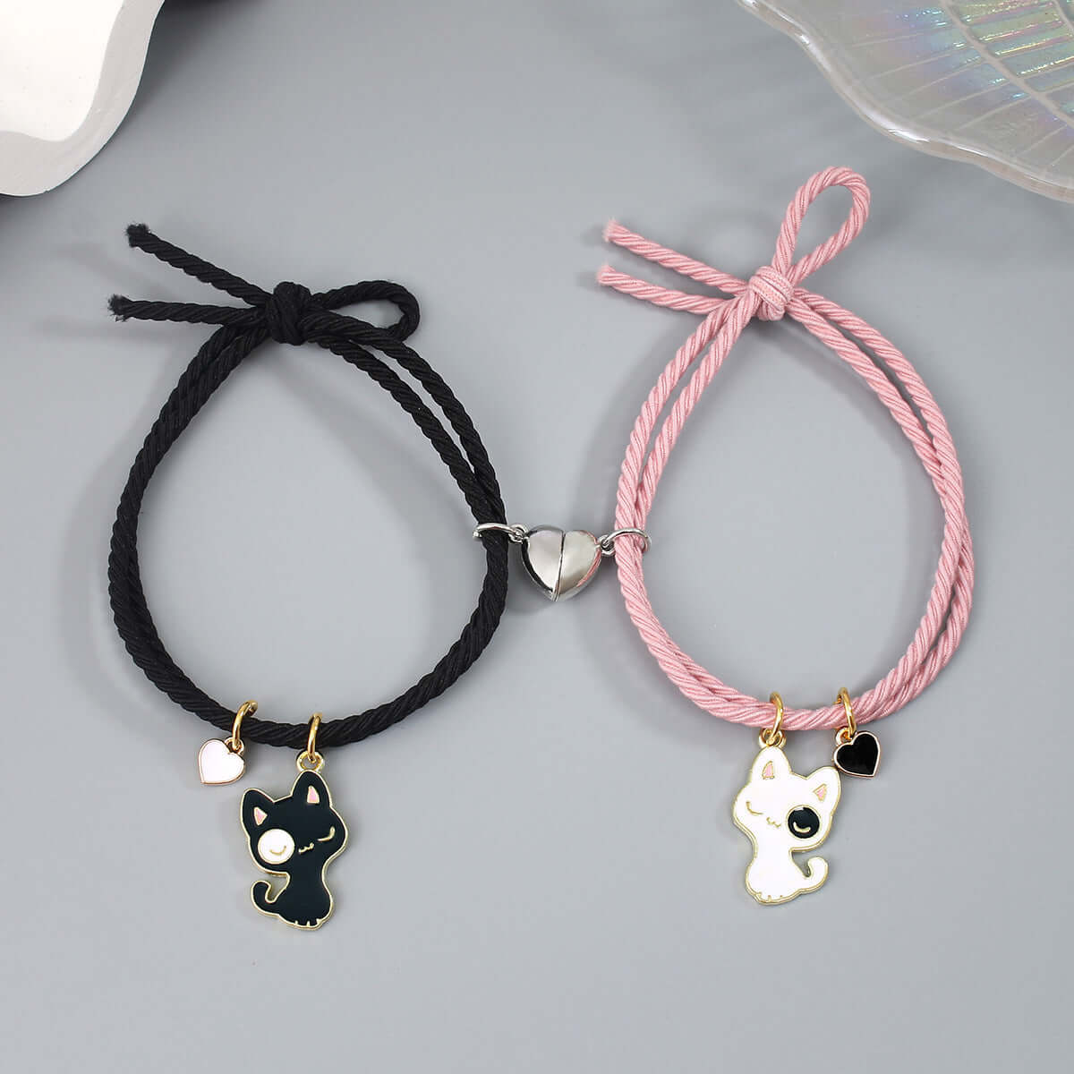 Couple Magnetic Heart Bracelets – Matching Gift for Lovers