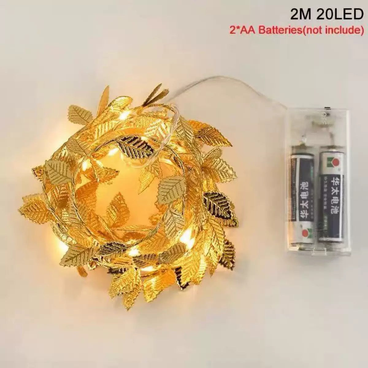 Simulation Gold Leaf Light String Christmas Rattan Light