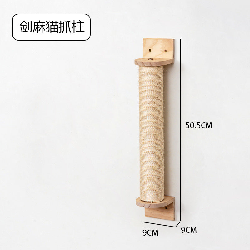 Cat Climbing Frame Wall Type Solid Wood Wall-Mounted Cat Climbing Frame Wall-Mounted Cat Nest Platform