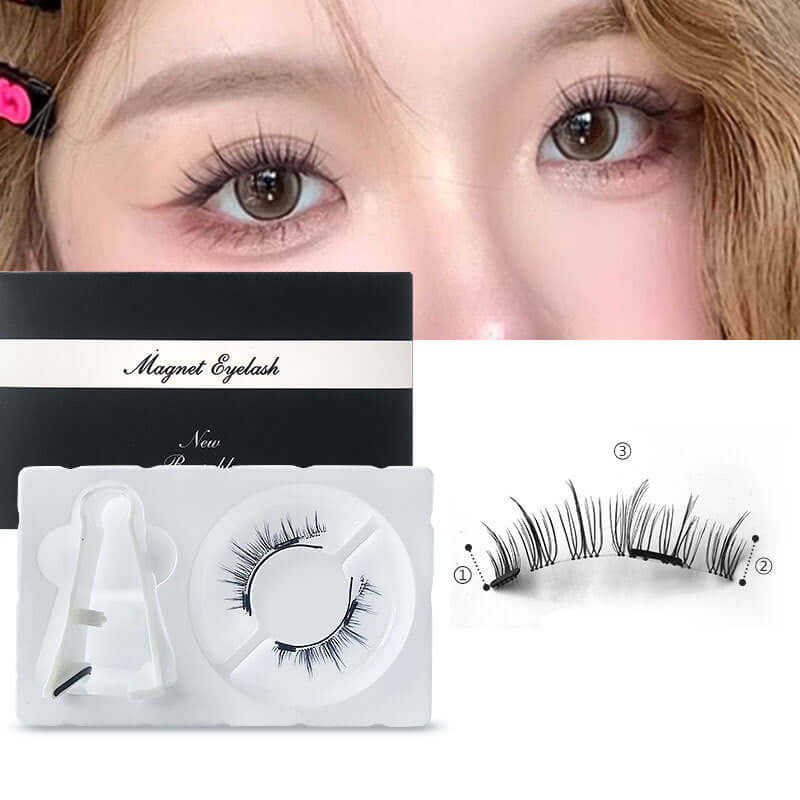 6D magnet eyelashes magnetic glue-free false eyelashes................