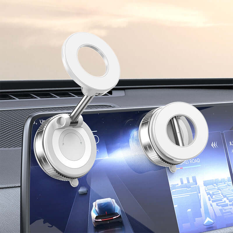 vacuum rotating magnetic car phone holder