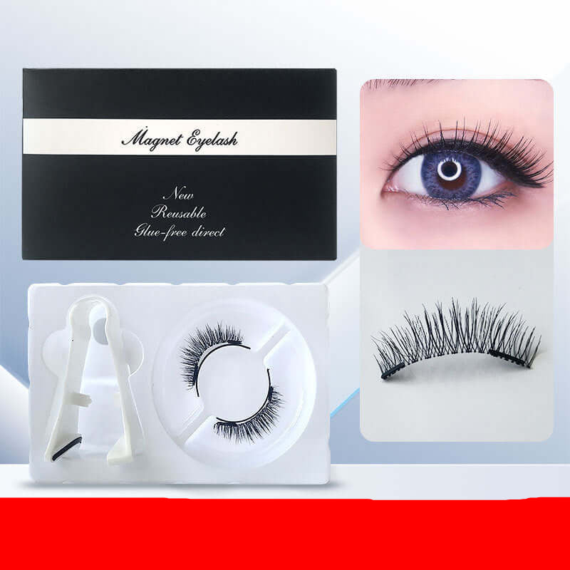 6D magnet eyelashes magnetic glue-free false eyelashes................